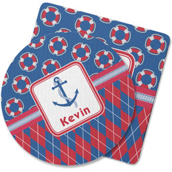 Buoy & Argyle Print Rubber Backed Coaster (Personalized)