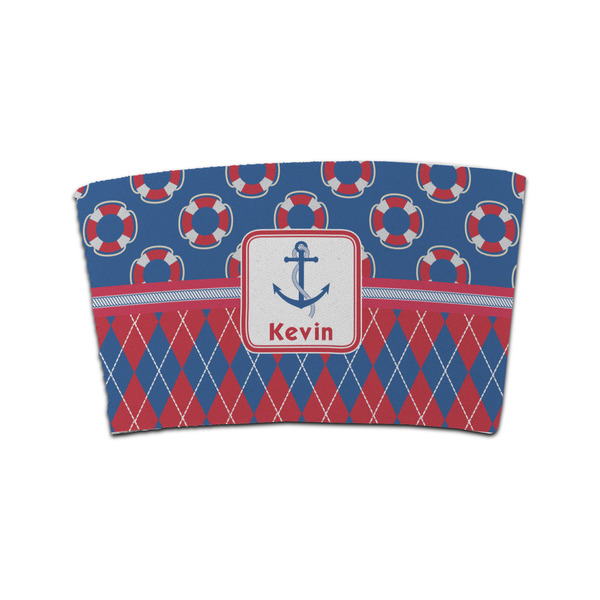 Custom Buoy & Argyle Print Coffee Cup Sleeve (Personalized)