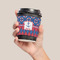 Buoy & Argyle Print Coffee Cup Sleeve - LIFESTYLE