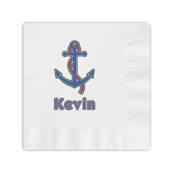 Buoy & Argyle Print Coined Cocktail Napkins (Personalized)