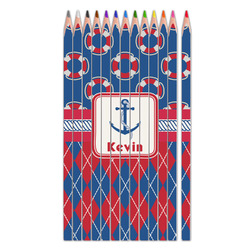 Buoy & Argyle Print Colored Pencils (Personalized)