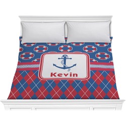 Buoy & Argyle Print Comforter - King (Personalized)