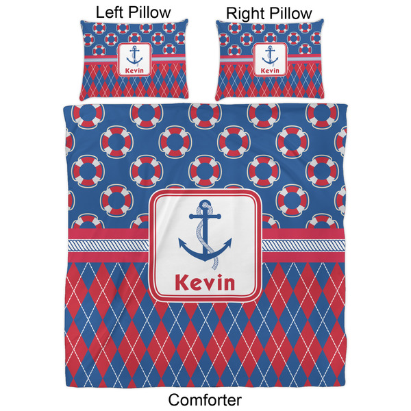 Buoy & Argyle Print Comforter Set - Queen - Approval