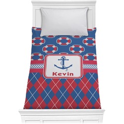 Buoy & Argyle Print Comforter - Twin (Personalized)