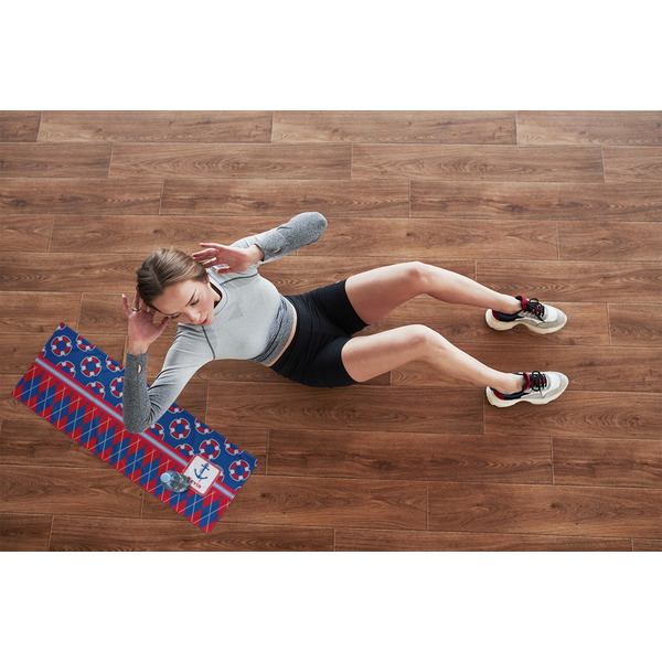 Buoy & Argyle Print Cooling Towel- Lifestyle