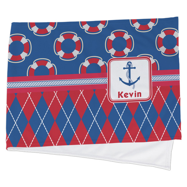 Custom Buoy & Argyle Print Cooling Towel (Personalized)