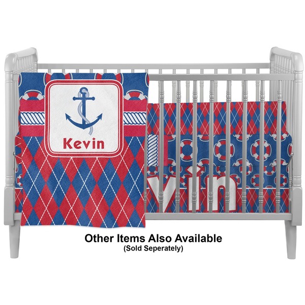 Buoy & Argyle Print Crib - Profile Sold Seperately