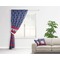 Buoy & Argyle Print Curtain With Window and Rod - in Room Matching Pillow