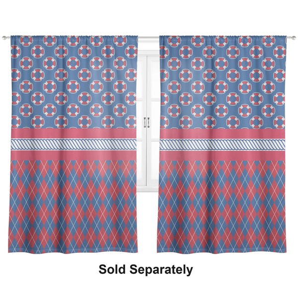 Buoy & Argyle Print Curtains