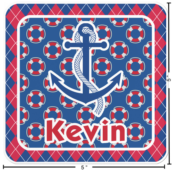 Buoy & Argyle Print Custom Shape Iron On Patches - L - APPROVAL