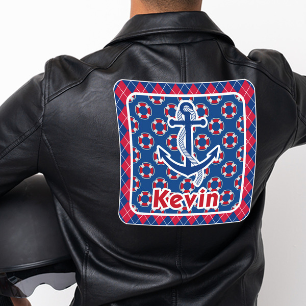 Buoy & Argyle Print Custom Shape Iron On Patches - XXXL - APPROVAL