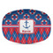Buoy & Argyle Print Plastic Platter - Microwave & Oven Safe Composite Polymer (Personalized)