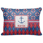 Buoy & Argyle Print Decorative Baby Pillowcase - 16"x12" (Personalized)