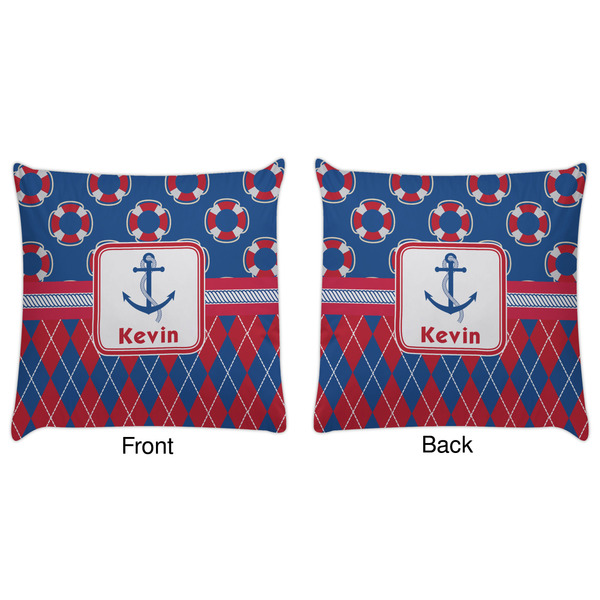 Buoy & Argyle Print Decorative Pillow Case - Approval