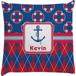 Buoy & Argyle Print Decorative Pillow Case (Personalized)