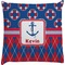 Buoy & Argyle Print Decorative Pillow Case (Personalized)