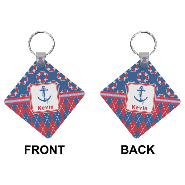 Buoy & Argyle Print Diamond Keychain (Front + Back)