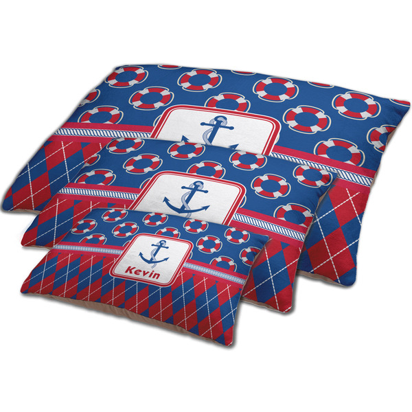 Buoy & Argyle Print Dog Beds - MAIN (sm, med, lrg)