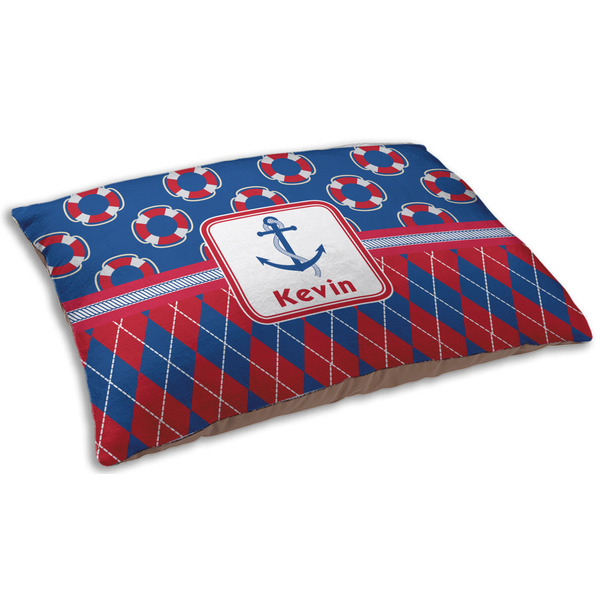 Buoy & Argyle Print Dog Beds - SMALL