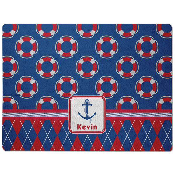 Buoy & Argyle Print Dog Food Mat - Medium without bowls