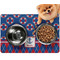Buoy & Argyle Print Dog Food Mat - Small LIFESTYLE