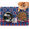 Buoy & Argyle Print Dog Food Mat - Small w/ Name or Text