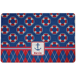 Buoy & Argyle Print Dog Food Mat w/ Name or Text