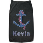 Buoy & Argyle Print Black Pet Shirt (Personalized)