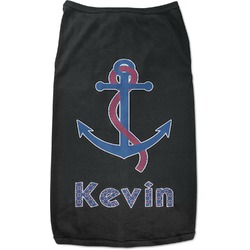 Buoy & Argyle Print Black Pet Shirt - 2XL (Personalized)