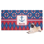 Buoy & Argyle Print Dog Towel (Personalized)