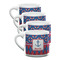Buoy & Argyle Print Double Shot Espresso Mugs - Set of 4 Front