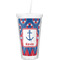 Buoy & Argyle Print Double Wall Tumbler with Straw (Personalized)