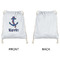 Buoy & Argyle Print Drawstring Backpacks - Sweatshirt Fleece - Single Sided - APPROVAL