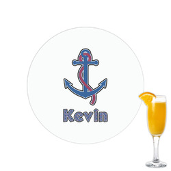 Buoy & Argyle Print Printed Drink Topper - 2.15" (Personalized)