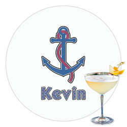Buoy & Argyle Print Printed Drink Topper - 3.5" (Personalized)