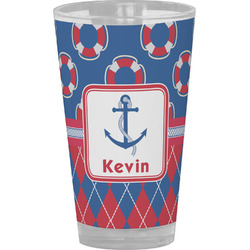 Buoy & Argyle Print Pint Glass - Full Color (Personalized)