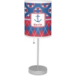 Buoy & Argyle Print 7" Drum Lamp with Shade Polyester (Personalized)