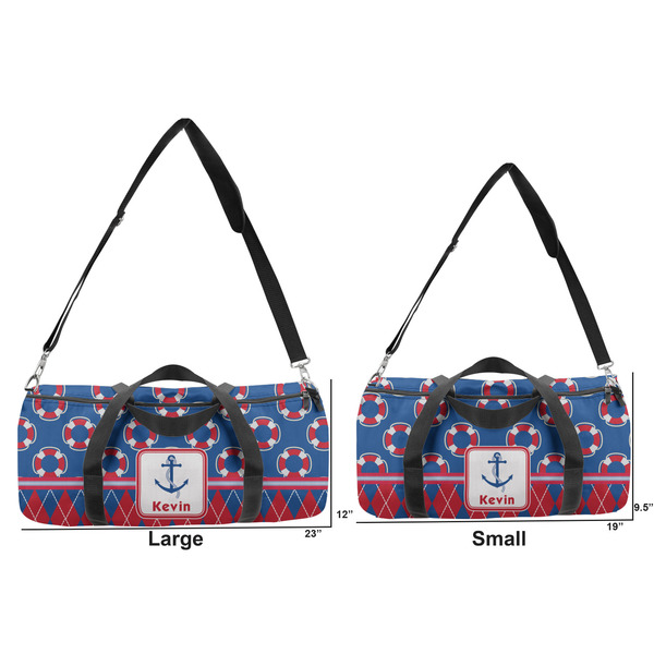 Buoy & Argyle Print Duffle Bag Small and Large