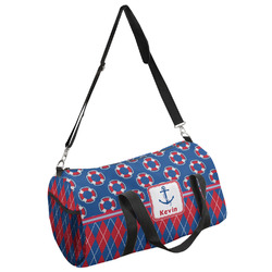 Buoy & Argyle Print Duffel Bag - Small (Personalized)