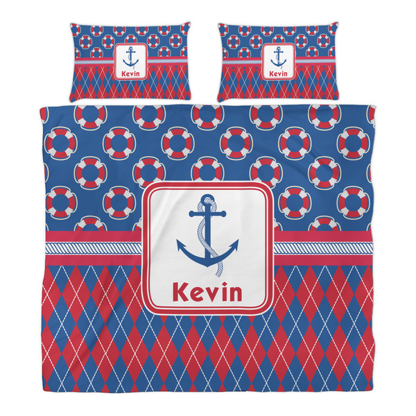 Buoy & Argyle Print Duvet Cover Set - King - Alt Approval