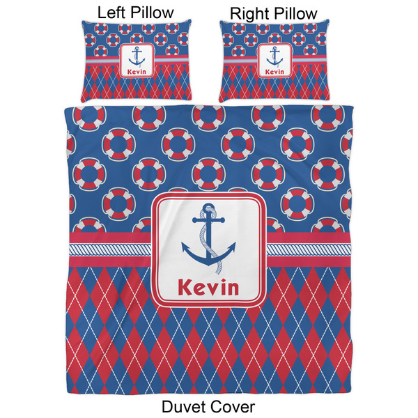 Buoy & Argyle Print Duvet Cover Set - Queen - Approval