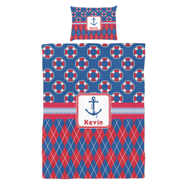 Buoy & Argyle Print Duvet Cover Set - Twin - Alt Approval