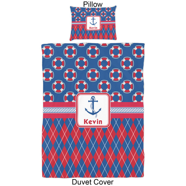 Buoy & Argyle Print Duvet Cover Set - Twin - Approval