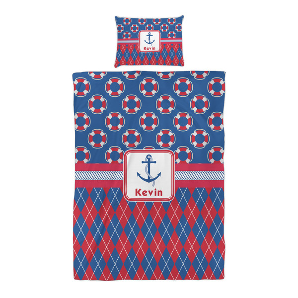 Buoy & Argyle Print Duvet Cover Set - Twin XL - Alt Approval