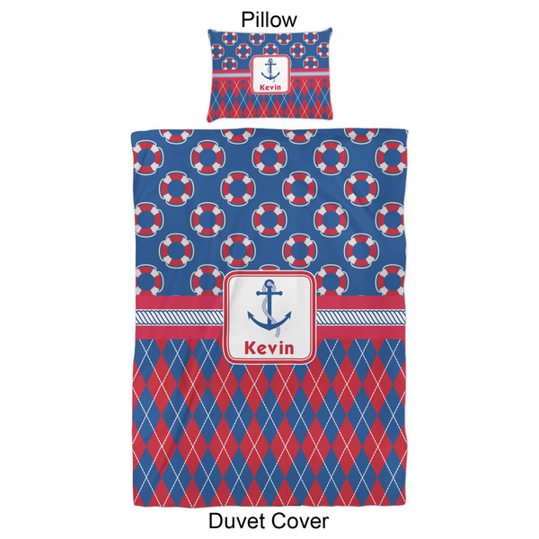 Buoy & Argyle Print Duvet Cover Set - Twin XL - Approval