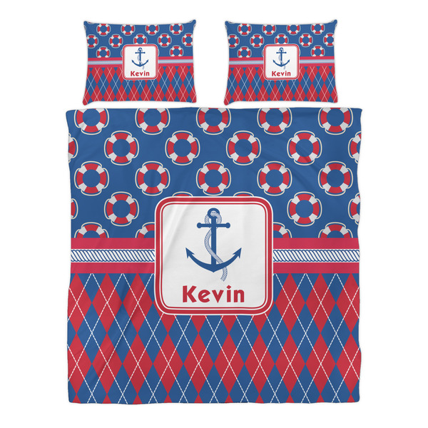 Buoy & Argyle Print Duvet cover Set - Queen - Alt Approval