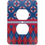 Buoy & Argyle Print Electric Outlet Plate