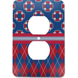 Buoy & Argyle Print Electric Outlet Plate (Personalized)