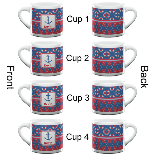 Buoy & Argyle Print Espresso Cup - 6oz (Double Shot Set of 4) APPROVAL