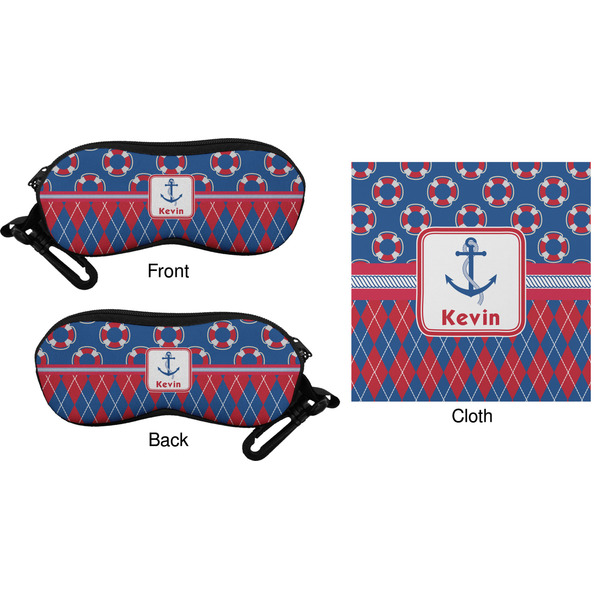 Buoy & Argyle Print Eyeglass Case & Cloth (Approval)